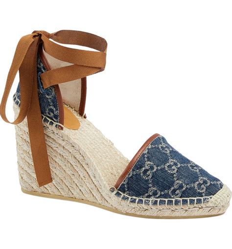 gucci wedges shoes|gucci espadrilles denim.